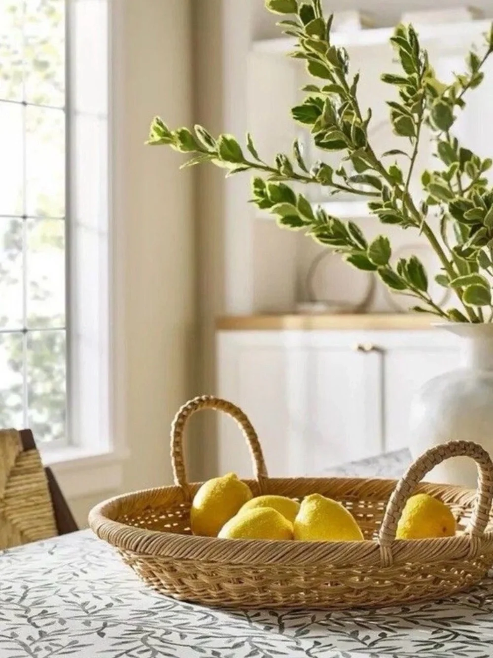 Threshold Studio Mcgee Handwoven Rattan Decorative 18” Tray
